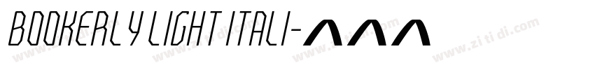 Bookerly Light Itali字体转换